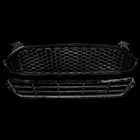 ZUN Fit 2013-2016 Ford Fusion Front Bumper Upper+Lower Grille Grill Kit W2329P150106