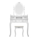 ZUN Modern Concise 4-Drawer 360-Degree Rotation Removable Mirror Dresser White（=20407644） 12174104