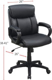 ZUN Classic Look Extra Padded Cushioned Relax 1pc Office Chair Home Work Relax Black Color HS00F1682-ID-AHD