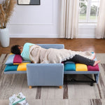 ZUN [Video] Convertible Sleeper Sofa Bed, Adjustable with Pillow, Multi-Functional Sleeper W142084298
