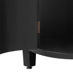ZUN U_Style Curved Design Storage Cabinet made of Fraxinus Mandschuric Solid Wood Veneer, Featuring Four WF311378AAB