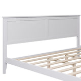 ZUN Modern White Solid Wood King Platform Bed WF283526AAK