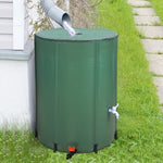 ZUN 132 Gallon Folding Rain Barrel Water Collector Green 39289115