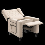 ZUN Arm Pushing Recliner, Modern Button Tufted Wingback Push Back Recliner, Living Room W133364035