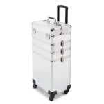 ZUN 4 in 1 Rolling Makeup Case Makeup Trolley Case With Wheels Makeup Travel Case Organizer 52509162