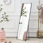 ZUN Aluminium alloy Metal Frame Wall Mounted Full Body Mirror ,Bathroom Vanity Mirror, Bedroom Home W1151133718