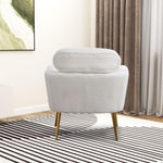 ZUN 29.5"W Modern Boucle Accent Chair Armchair Upholstered Reading Chair Single Sofa Leisure Club Chair W129890780