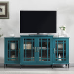 ZUN 62" TV Stand, Buffet Sideboard Cabinet, Teal Blue W1003P163237