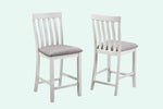 ZUN Relaxed Vintage Counter Height Chair with Upholstered Seat Dining Chairs 2pc Set Wooden Dining Room B011131273