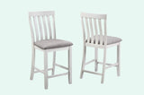 ZUN Relaxed Vintage Counter Height Chair with Upholstered Seat Dining Chairs 2pc Set Wooden Dining Room B011131273