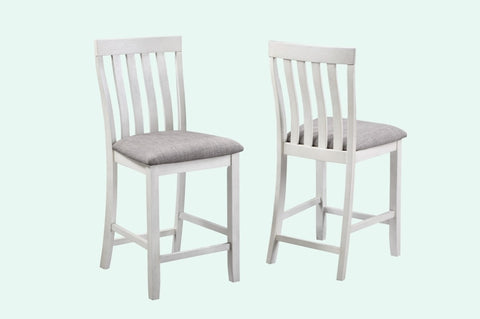 ZUN Relaxed Vintage Counter Height Chair with Upholstered Seat Dining Chairs 2pc Set Wooden Dining Room B011131273