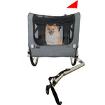 ZUN Outdoor Heavy Duty Foldable Utility Pet Stroller Dog Carriers Bicycle Trailer W1364123398