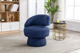 ZUN 360 Degree Swivel Cuddle Barrel Accents, Round Armchairs with Wide Upholstered, Fluffy Fabric W395102770
