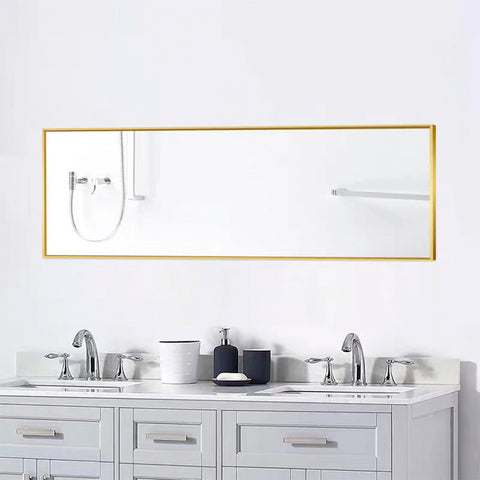 ZUN Full Length Mirror Floor Mirror Hanging Standing or Leaning, Bedroom Mirror Wall-Mounted Mirror with 38414773