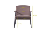 ZUN Cloth leisure, black metal frame recliner, for living room and bedroom, brown W29939312