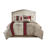 ZUN 7 Piece Jacquard Comforter Set with Throw Pillows B03597222