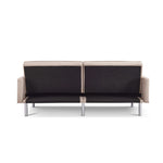 ZUN 84.6” Extra Long Futon Adjustable Sofa Bed, Modern Tufted Fabric Folding Daybed Guest Bed, B082111415