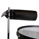ZUN Percussion 13" & 14" Timbales Drum Set with Stand and Cowbell Black 80488868