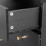 ZUN Modern Simple 5-Drawer Dresser Black 95957598