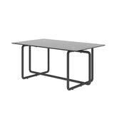 ZUN Modern Tempered Glass Tea Table Coffee Table, Table for Living Room,Black W24181019