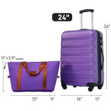 ZUN Hardshell Luggage Sets 24inches + Bag Spinner Suitcase with TSA Lock Lightweight PP309432AAI