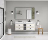 ZUN 60 x 36Inch LED Mirror Bathroom Vanity Mirror with Back Light, Wall Mount Anti-Fog Memory Large W1272103521