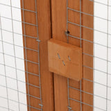 ZUN Folding Rabbit Cage, Outdoor Chicken Coop with Run, Wooden Poultry Hutch Playpen, Orange W2181P155337