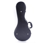 ZUN F-Style Microgroove Pattern Leather Wood Mandolin Case Black 15658038