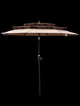ZUN 9Ft 3-Tiers Outdoor Patio Umbrella with Crank and tilt and Wind Vents for Garden Deck Backyard Pool W656127029