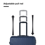 ZUN 3 Piece Luggage Sets ABS Lightweight Suitcase with Two Hooks, Spinner Wheels, TSA Lock, W28442440