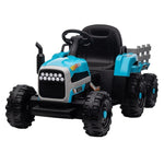 ZUN Ride on Tractor with Trailer,12V Battery Powered Electric Tractor Toy w/Remote Control,electric car W1396104251