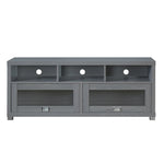 ZUN Techni Mobili Durbin TV Stand for TVs up to 75in, Grey RTA-8850-GRY