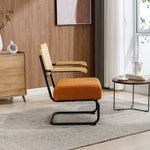 ZUN COOLMORE Accent Chair - Modern Industrial Slant Armchair with Metal Frame - Premium High Density W1539115322