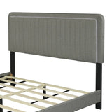 ZUN QUEEN SIZE UPHOLSTERED BED WITH ADJUSTABLE HEIGHT / MATTRESS 10 TO 14 INCHES / LED DESIGN WITH W1867121464