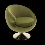 ZUN 360 Degree Swivel Cuddle Barrel Accents, Round Armchairs with Wide Upholstered, Fluffy Fabric W1539P147083