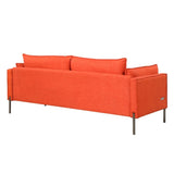 ZUN 76.2" Modern Style 3 Seat Sofa Linen Fabric Upholstered Couch Furniture 3-Seats Couch for Different WF292374AAG