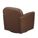 ZUN Faux Leather 360 Degree Swivel Arm Chair B035118604