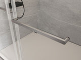 ZUN 60" W x 76" H Double Sliding Frameless Soft-Close Shower Door with Premium 3/8 Inch Thick W157368836