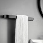 ZUN Towel Ring Matte Black, Bath Hand Towel Square Ring Thicken Space Aluminum Round Towel Holder for 44084731