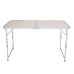 ZUN 120 x 60 x 70 4Ft Portable Multipurpose Folding Table White 19846019