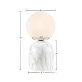 ZUN Frosted Glass Globe Resin Table Lamp B03596587