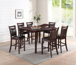 ZUN Dining Room Furniture Dining Table Dark Brown Counter Height Table w Butterfly Leaf Wooden Top 1pc B01180911