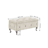 ZUN Storage Bench, Flip Top Entryway Bench Seat with Safety Hinge, Storage Chest with Padded Seat, Bed W1359120045