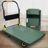 ZUN 880 lbs. Capacity Portable Platform Hand Truck Collapsible Dolly Push Hand Cart for Loading and W1626P144354