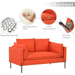 ZUN 56" Modern Style Sofa Linen Fabric Loveseat Small Love Seats Couch for Small Spaces,Living WF292373AAG