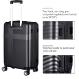 ZUN 3 Piece Luggage with TSA Lock ABS, Durable Luggage Set, Lightweight Suitcase with Hooks, Spinner W162573154