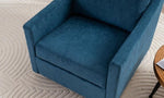 ZUN Large swivel chair, upholstered armchair, modern chair, skin-friendly gradient color linen fabric, W2012132638