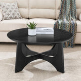 ZUN 36" Round Coffee Table, Wooden Coffee Tables for Living Room Reception Room W1801110322