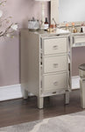 ZUN Traditional Formal Silver Color Vanity Set w Stool Storage Drawers 1pc Bedroom Furniture Set Tufted B011111844