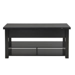 ZUN ON-TREND Lift Top Coffee Table, Multi-Functional Coffee Table with Open Shelves, WF314404AAB